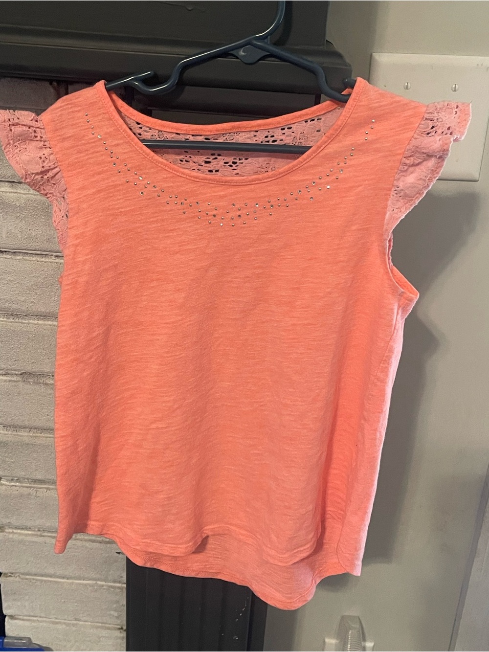 Girl Faded Glory Coral Tank size 6